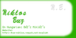 miklos buz business card